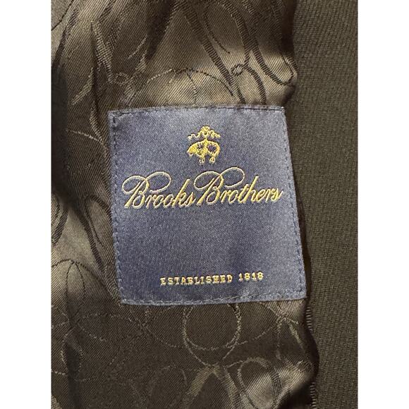 Size 4 Brooks Brothers Italy Tolley 1900 Double Breasted Jacket Gold Logo Button - Picture 2 of 12